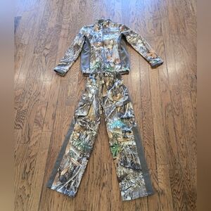Camo Print Jacket and Pants Set